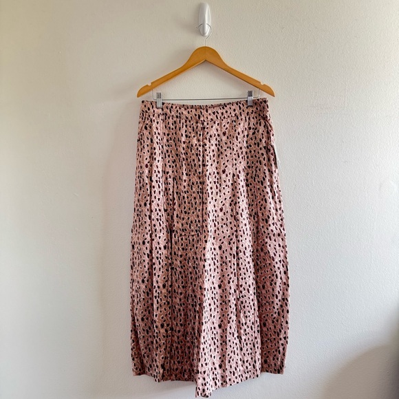 NWT Anthropologie Isobel Pleated Wide Leg Leopard Print Trouser Pants size LP - Picture 2 of 11